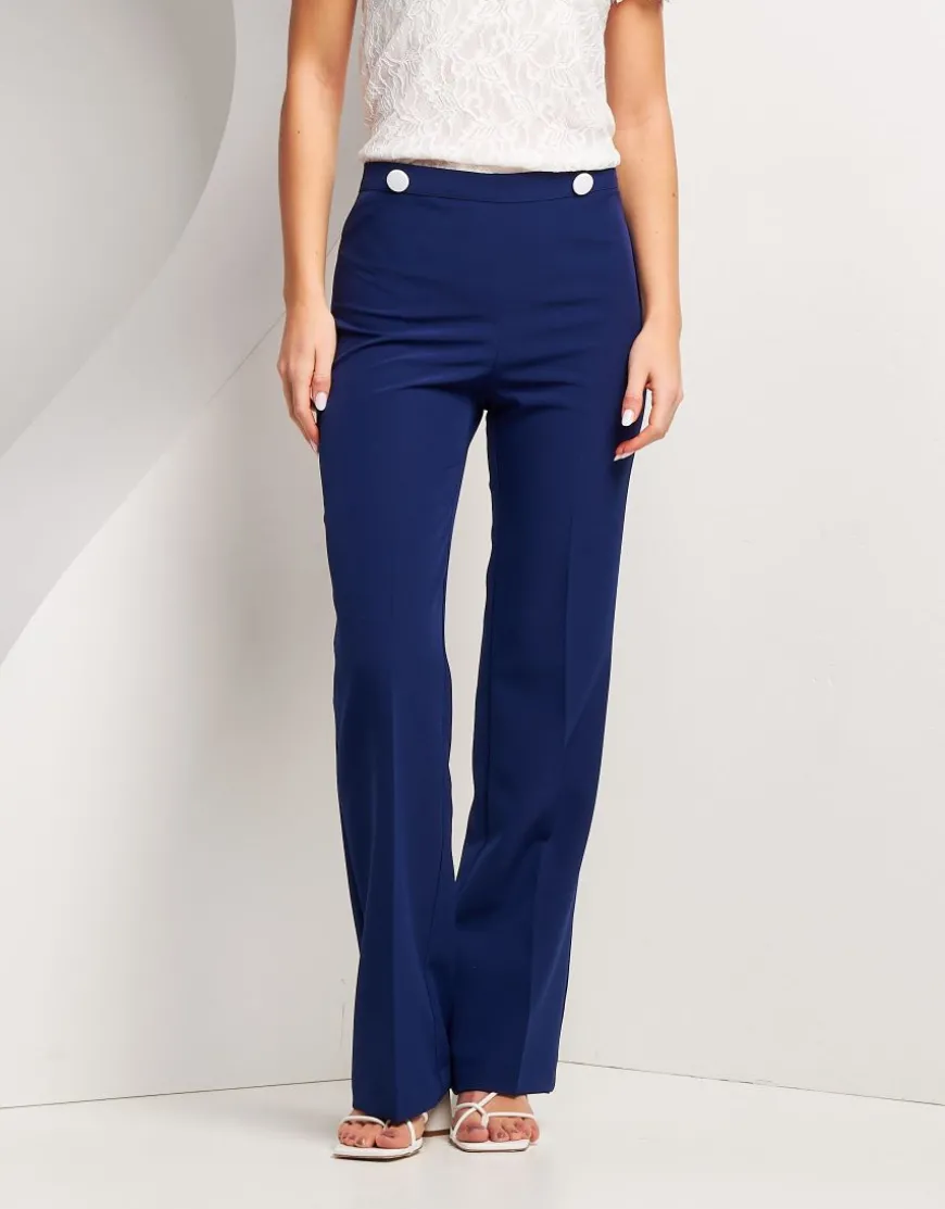 Pantalone con elastico e bottoni