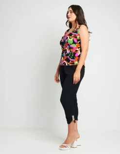 Pantalone con elastico e passante di paillettes