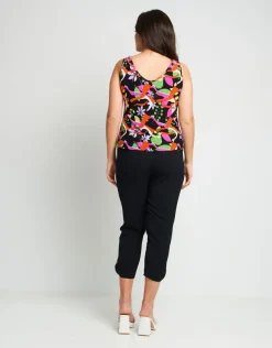 Pantalone con elastico e passante di paillettes