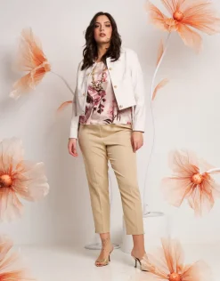 Pantalone con elastico e spacchi