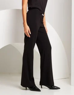Pantalone dritto con elastico e catena