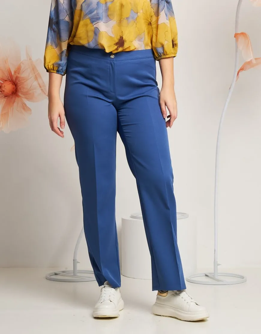 Pantalone dritto in bistretch nuvola