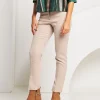 Pantalone effetto velluto con elastico