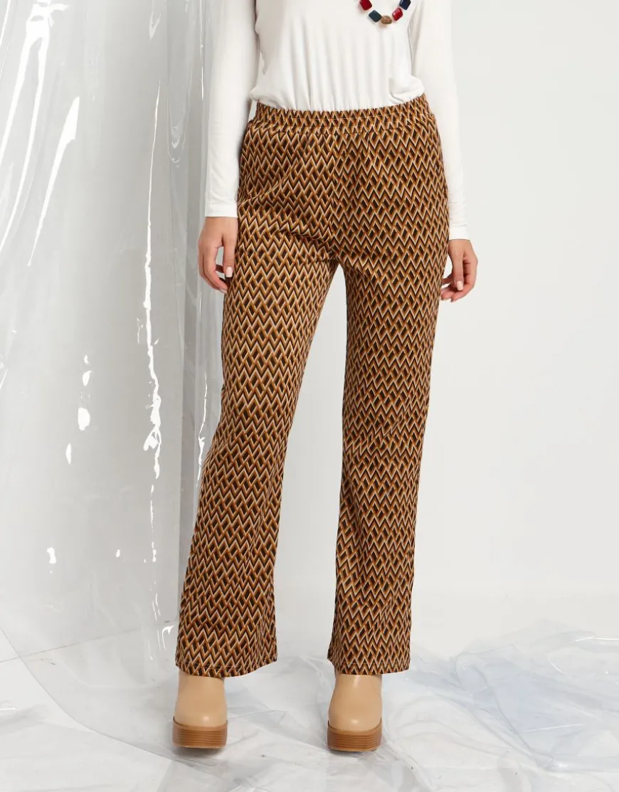 Pantalone fantasia con elastico e tasche