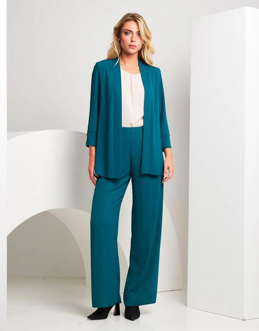 Pantalone gamba dritta smeraldo