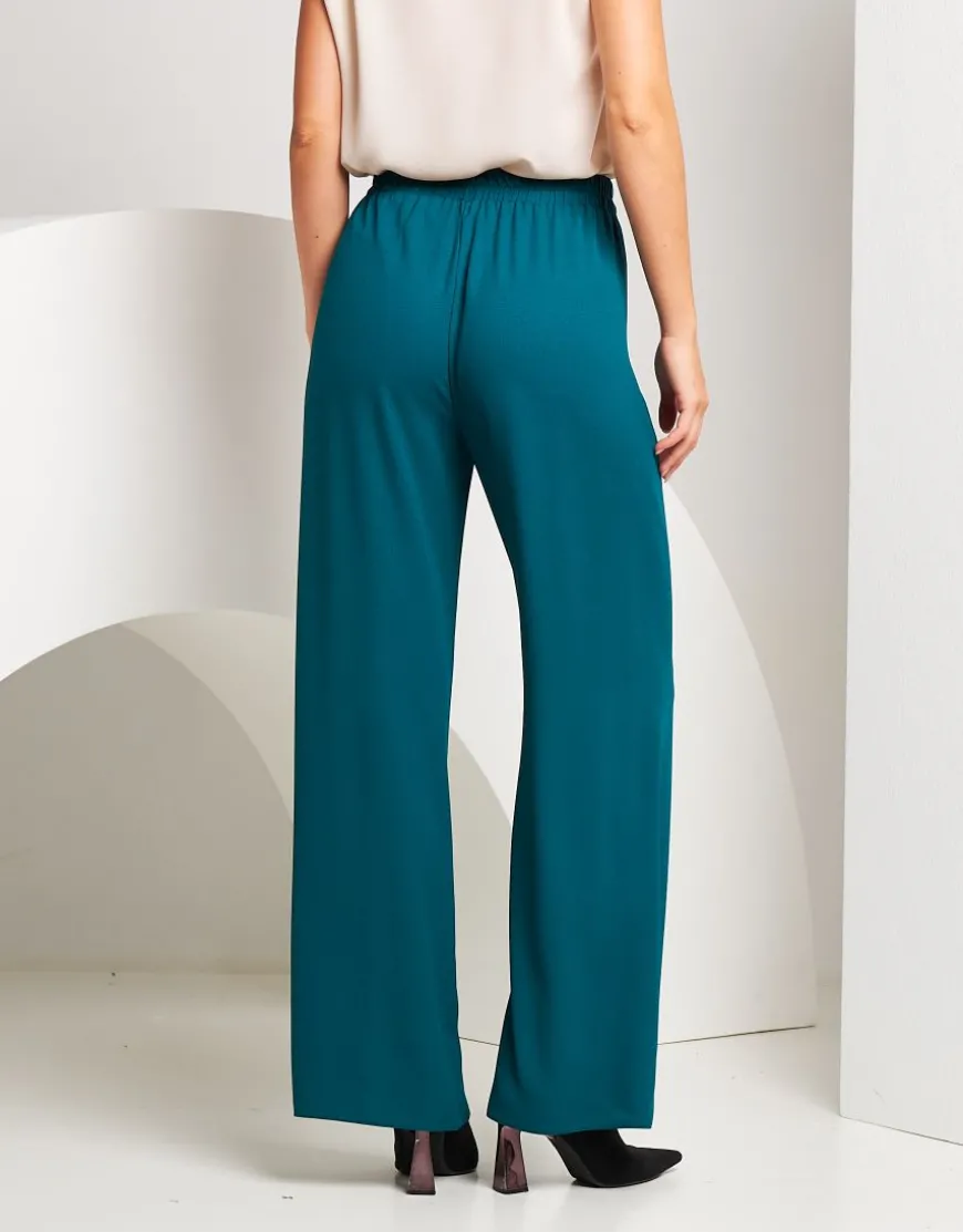 Pantalone gamba dritta smeraldo