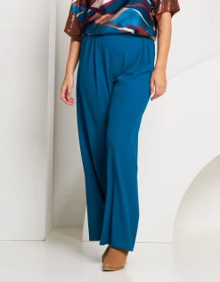 Pantalone gamba larga pavone