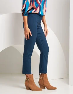Pantalone in bengalina con risvolto