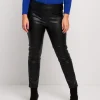 Pantalone in ecopelle con elastico