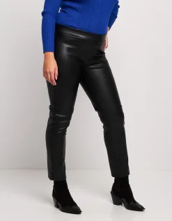 Pantalone in ecopelle con elastico
