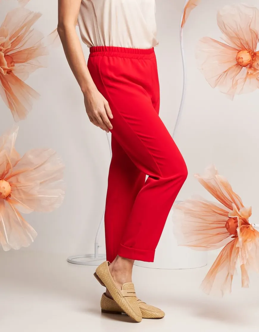 Pantalone in fluido con elastico
