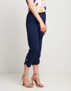 Pantalone in fluido cropped