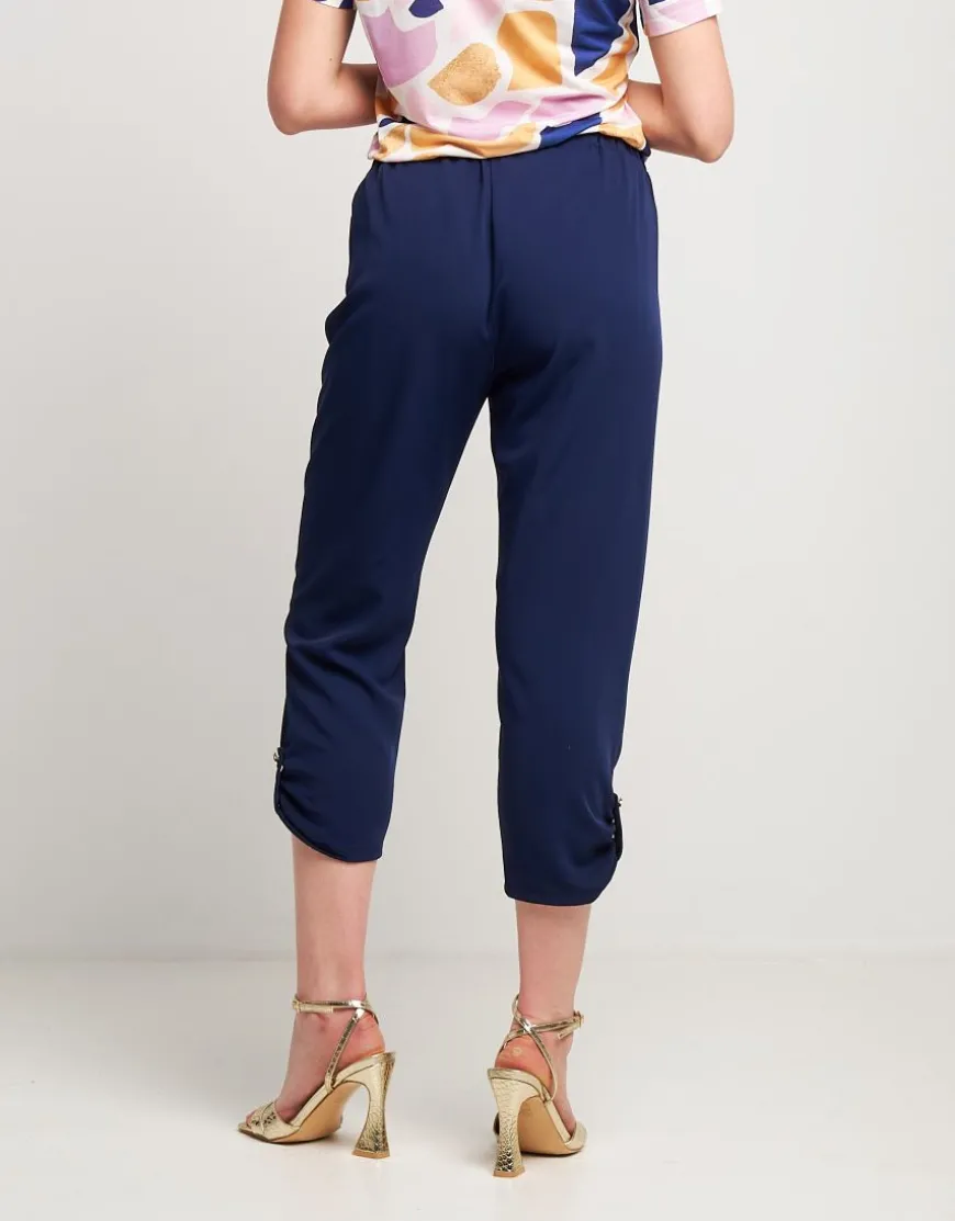 Pantalone in fluido cropped