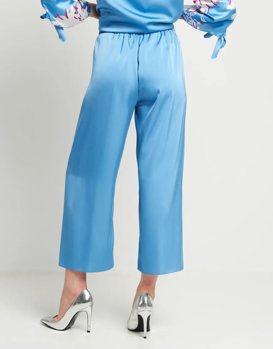 Pantalone in raso con elastico