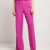 Pantalone in viscosa con spacchi sul fondo