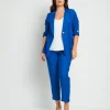 Pantalone in viscosa con risvolto e bottoni