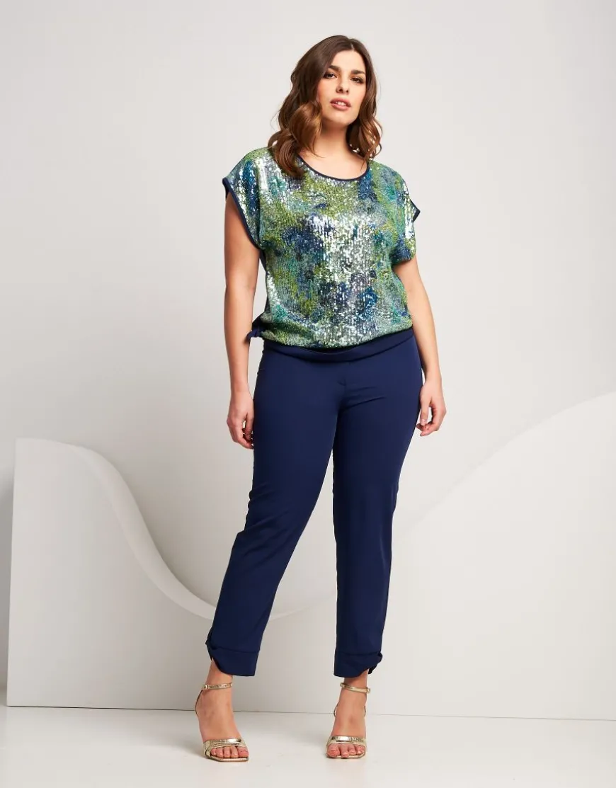 Pantalone in viscosa con passante