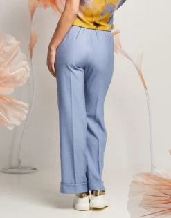 Pantalone in viscosa effetto mosso