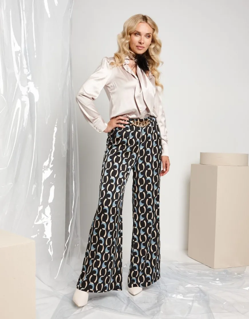 Pantalone palazzo con catena