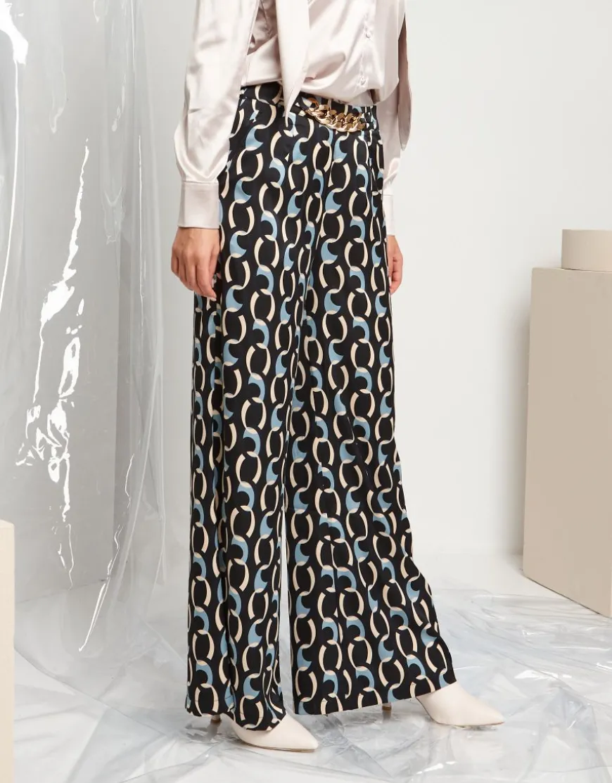 Pantalone palazzo con catena