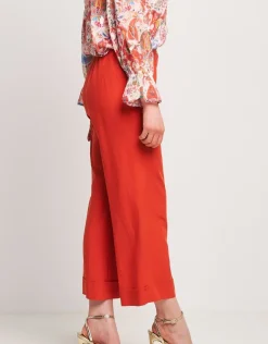 Pantalone paprika misto lino