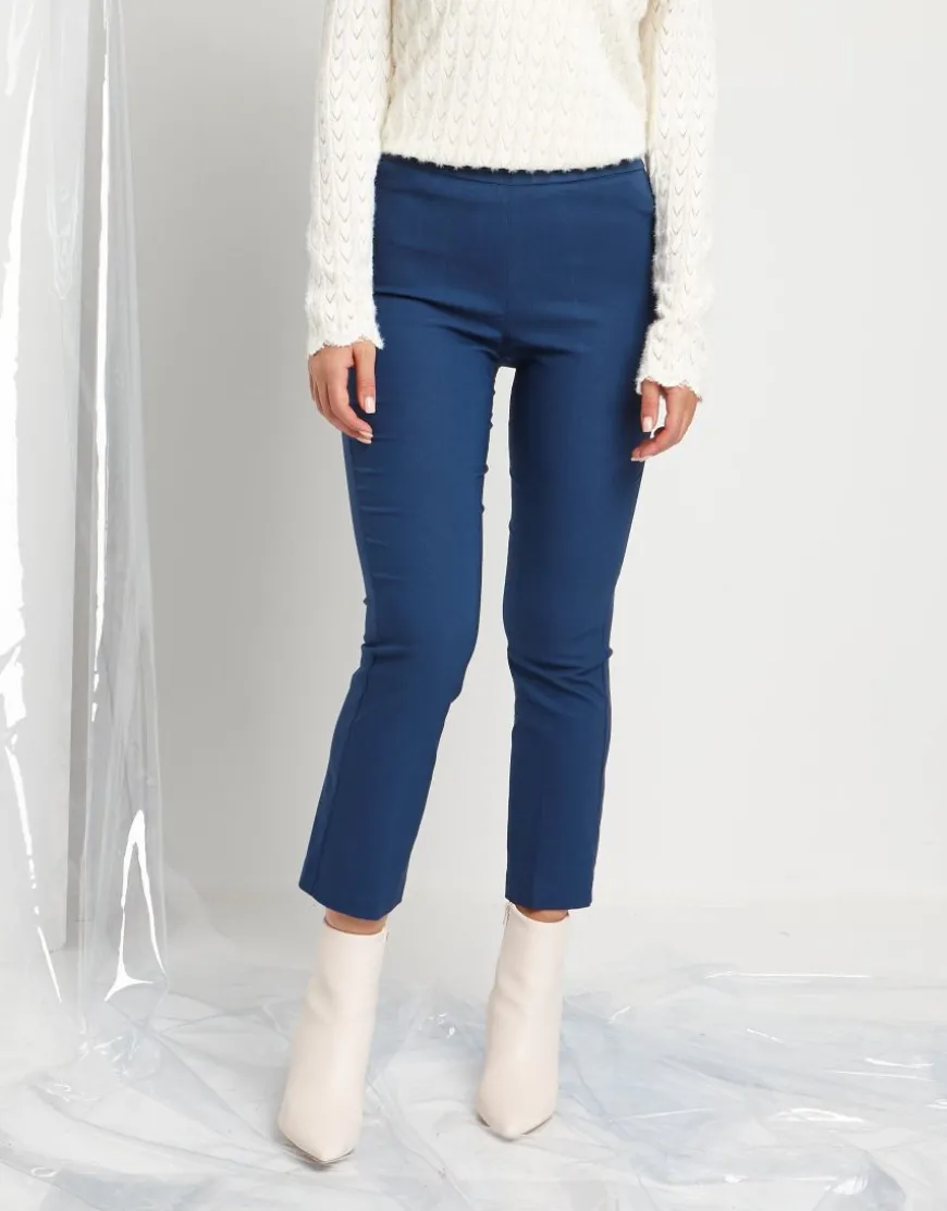 Pantalone skinny con elastico in vita