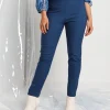 Pantalone skinny con elastico in vita