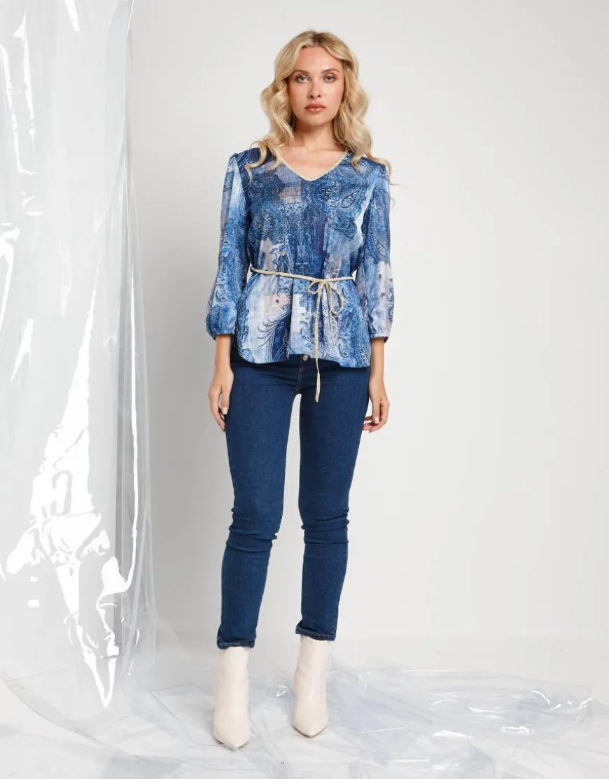 Pantalone skinny con elastico in vita