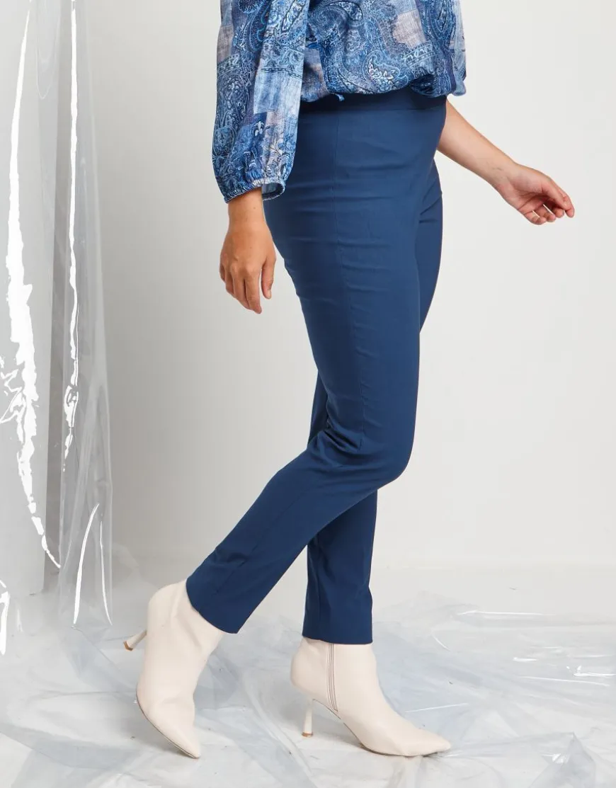 Pantalone skinny con elastico in vita