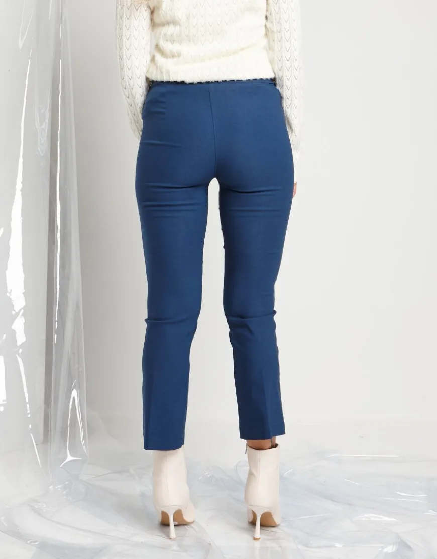 Pantalone skinny con elastico in vita
