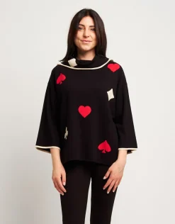Ponchetta fantasia con collo alto