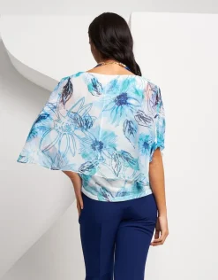 Poncho fantasia cielo con paillettes