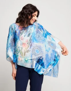 Poncho fantasia con paillettes