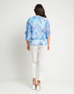 Poncho georgette fantasia con fondo in paillettes