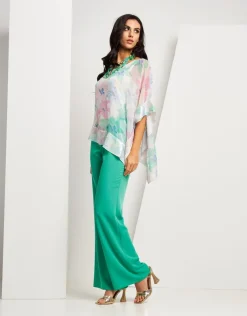 Poncho in georgette fantasia