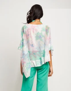 Poncho in georgette fantasia