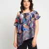 Poncho in raso con spallina in paillettes