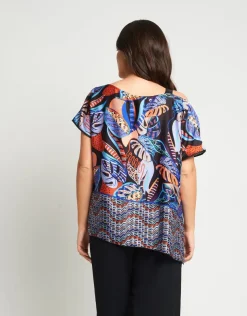 Poncho in raso con spallina in paillettes