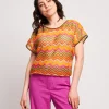 Poncho in rete multicolor