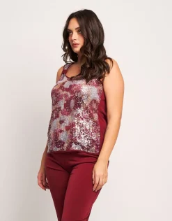 Top con paillettes fantasia