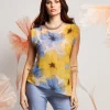 Top fantasia gialla con fiocco