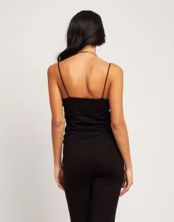 Top in pizzo con spalline