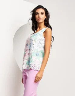 Top in pizzo macramè