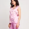 Top in raso fantasia floreale