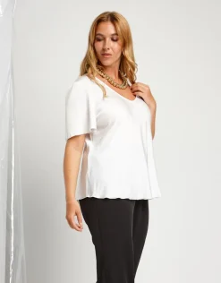 Top in raso sbieco