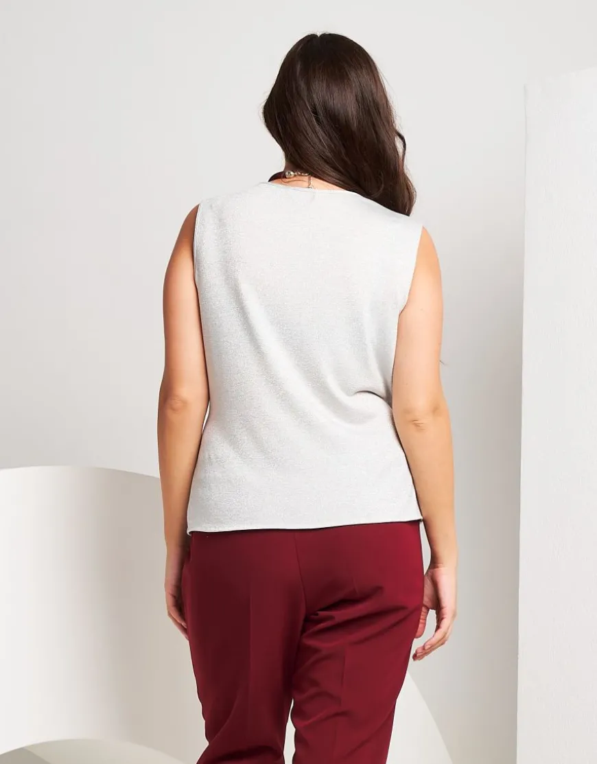 Top incrociato in lurex