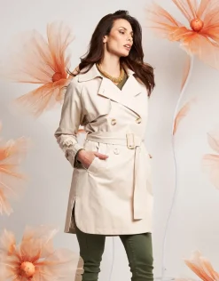 Trench con cintura in vita