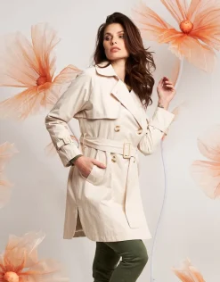 Trench con cintura in vita