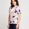 T-shirt fantasia con patch di paillettes