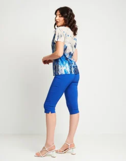 T-shirt raglan fantasia con stampa